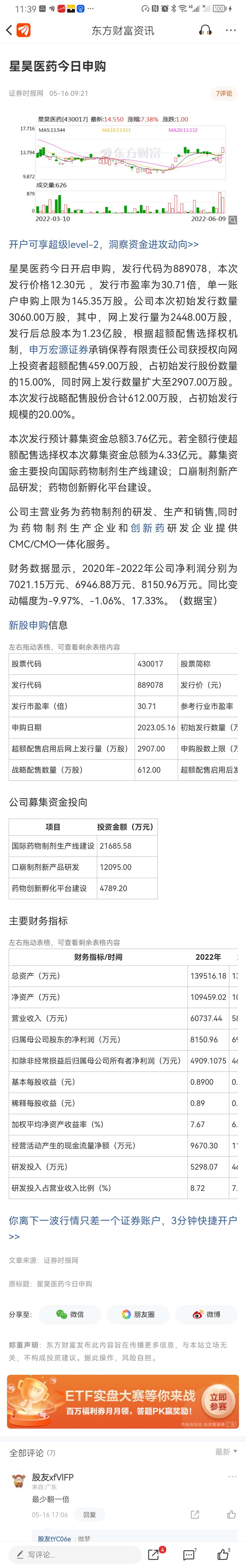 星昊医药上半年净利润同比下降32%