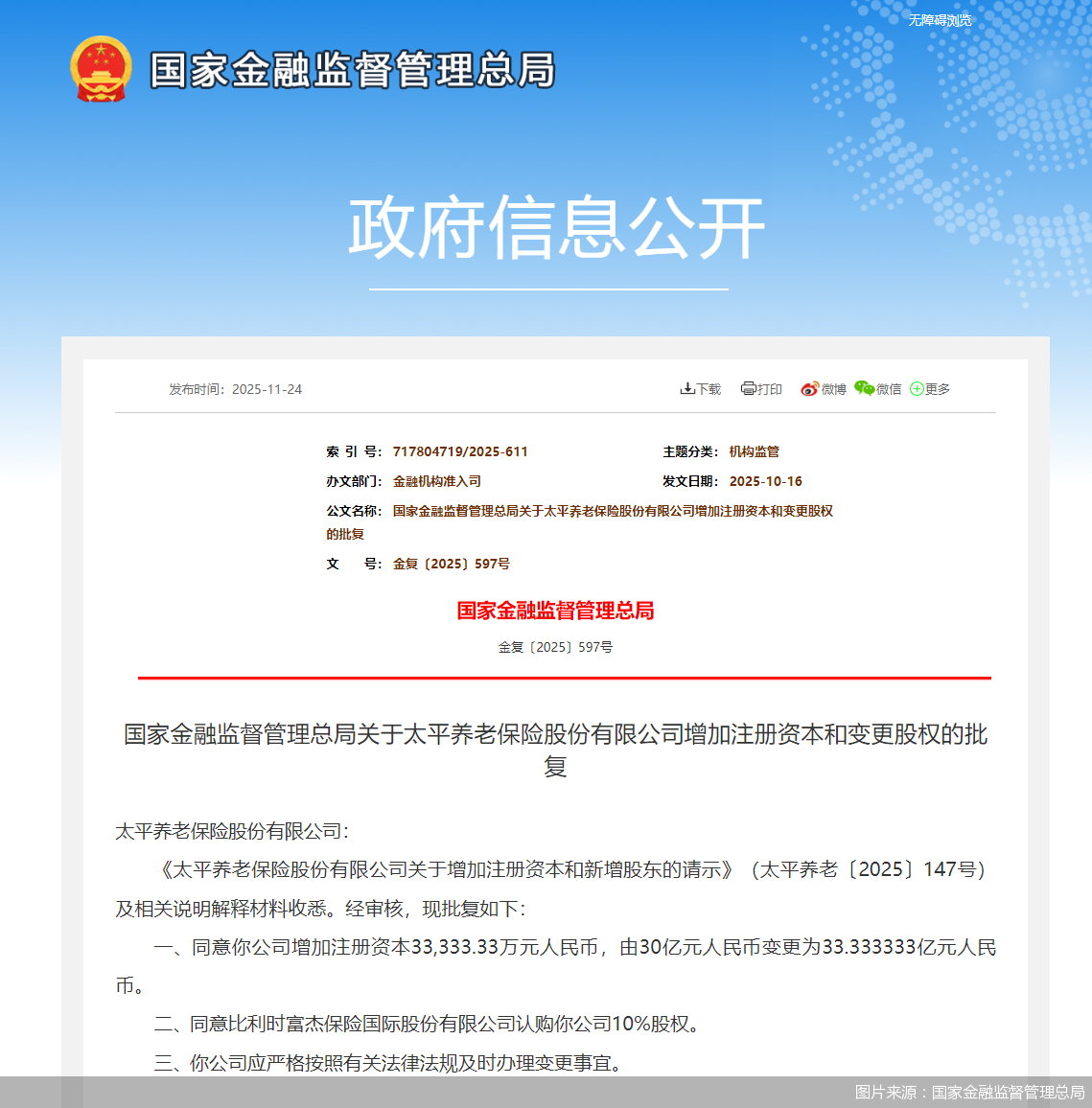 国家金融监督管理总局调整保险公司相关业务风险因子