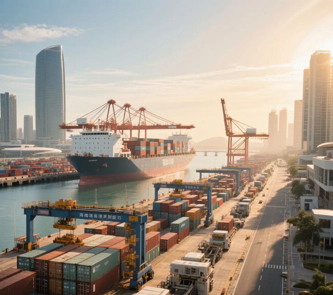 海南自贸港启动全岛封关 首艘客滚船安全出岛